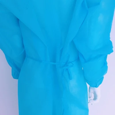 Camici protettivi medici monouso in tessuto non tessuto sterilizzato per ospedali, camici chirurgici isolanti